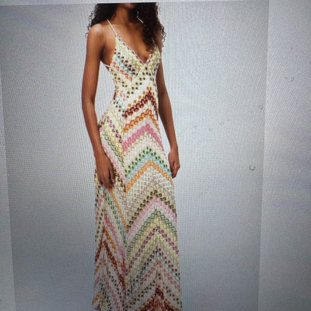 Multicolor Chevron Maxi Dress
